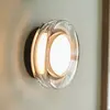 LOOM DESIGN LED-Wandlampe Hugo, schwarz/klar, Ø17cm IP65