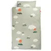 Bettwäsche für Kinder Done by Deer Happy clouds Vert 100x140 cm / 40x6...