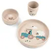 Essgeschirr Set Baby Mahlzeit Done by Deer Tiny farm Beige TU