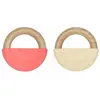 OYOY Mini, Beissring, Beissring Rainbow 2 Stück, Rot/Vanille (6 Monate...