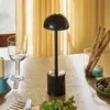 LED-Akku-Tischlampe Taten, schwarz, Höhe 30 cm, Metall