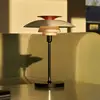 Louis Poulsen LED-Akkutischlampe PH 80, weiß/rot/chrom IP44