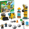 LEGO 10932 DUPLO Baustelle mit Abrissbirne, Spielzeug mit Baustellenfa...