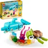 LEGO 31128 Creator 3-in-1 Delfin und Schildkröte, Seepferdchen, Fisch,...