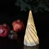 LED-Dekofigur Vilma, weiß/gold, Höhe 19 cm, Glas, Batterie