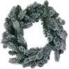 Sirius, Weihnachtsbeleuchtung, LED Weihnachtskranz grün beschneit