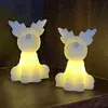 LED-Dekofigur Naja, weiß, Höhe 9 cm, 2er-Set, Wachs Batterie