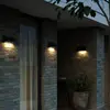 Außenwandleuchte Tadas, Aluminium, Glas, schwarz