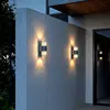 Außenwandlampe Aludra Double Seaside, Alu, anthrazit, 2-flg.