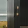 Außenwandleuchte Aludra Double Seaside, Alu, schwarz, 2-flg.