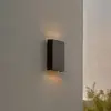 LED-Außenwandlampe Fold Seaside up/down, 15 x 21 cm, schwarz