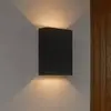 LED-Außenwandlampe Fold Seaside up/down, 10 x 15 cm, schwarz