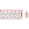 Logitech Pop Icon Combo Tastatur mit Maus, Rosa und Offwhite