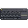 Logitech K400 Plus, Mini, Kabellos, RF Wireless, QWERTY, Schwarz