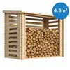 Holz Brennholzregal   4,3 m3   B146xL232xH199 cm - Kaminholzregal auss...