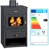 Prity K1 Kaminofen 9,5 kW A | Kompakter Holzofen graphitschwarz
