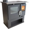   Holzofen Verso CS Inox 7,7 kW mit Edelstahl-Ofen Links