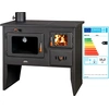 - Holzofen PRITY 2P41 15.2 kW mit Backofen & Metallplatte Kaminofen LI...