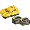 XR FLEXVOLT Akku Starterkit DCB118T2, inkl. 2x Akku 54Volt 2Ah, Set