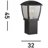 Sockelleuchte Seattle, IP44, schwarz, Höhe 45 cm, Metall