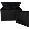 MONSTERSHOP Schwarze Rattan Kissenbox 138x70x80cm (B/T/H) 582L mit Rol...
