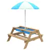 TP Toys Holz Spieltisch & Matschtisch Tiger inkl. Sonnenschirm Natur 9...