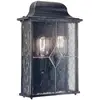 Wandleuchte Wexford WX7, schwarz-silber/klar, IP23