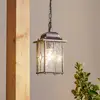 Hängeleuchte Wexford WX9, IP23, schwarz-silber, Metall, Glas