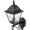 Außenwandlampe Norfolk NR1, schwarz/klar, IP43