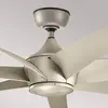 Deckenventilator Lehr2, IP44, silber antik, Ø 137 cm