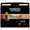 Duracell Optimum AAA 8er Set (8 Stk., AAA), Batterien + Akkus