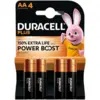DURACELL Batterien PLUS Alkali-Mangan Micro AAA 1,5 V, 4 St.