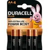 DURACELL Batterien PLUS Alkali-Mangan Mignon AA 1,5 V, 4 St.
