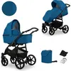 Kunert MATA 2in1 in Blau/Marine   Vielseitiger Babywagen für Komfort u...