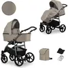 Kunert MATA 2in1 Kinderwagen in Braun mit Graphitfarbenem Gestell für ...