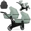 Kunert Brav Duo 2in1 Zwillingswagen - schwarzes Gestell - Farbe: Baby ...