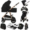 Lionelo Amber - Kombikinderwagen 3 in 1 - Set sportlicher, Sitz, feste...