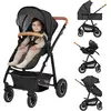 Lionelo Amber - Kombikinderwagen 3 in 1 - Set sportlicher, Sitz, feste...