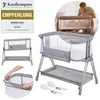 lionelo Baby-Reisebett LUNA, 2in14 Rädern mit Bremse6-stufige Höhenver...