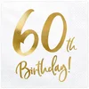 Partydeco, Servietten, 60 Jahre (20 Stk., 33 x 33 cm)