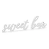 partydeco Dekofigur, Schriftzug Sweet bar 37x10cm Holz Aufsteller weiß