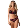 BH plus Slip "Tulia" mit zweifarbiger Spitze