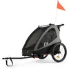 Kinderkraft NAVA WALK   2-in-1 Fahrradanhänger & Buggy für 2 Kinder, v...
