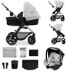 Kinderkraft Kombi-Kinderwagen MOOV 2 Air 3IN1, (Set), mit Luftreifen