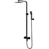 Omnires PARMA PM7444BL Duschset, matt schwarz
