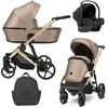 Kinderwagen Kunert Arizo Premium 3in1 - goldene Rahmenfarbe - Farbe: C...