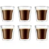 Bodum CANTEEN Gläser: 6er-Set doppelwandige Espressotassen aus Glas, 0...