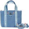Loungefly Disney Stitch plush tote bag with coin bag