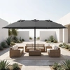 Costway Sonnenschirm 4,5m Doppelseitiger Terrassenschirm mit Farbigen ...