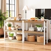 Costway 3 Ebenen Holz Standregal mit Kippschutz-Sets & Offenen Regalfä...